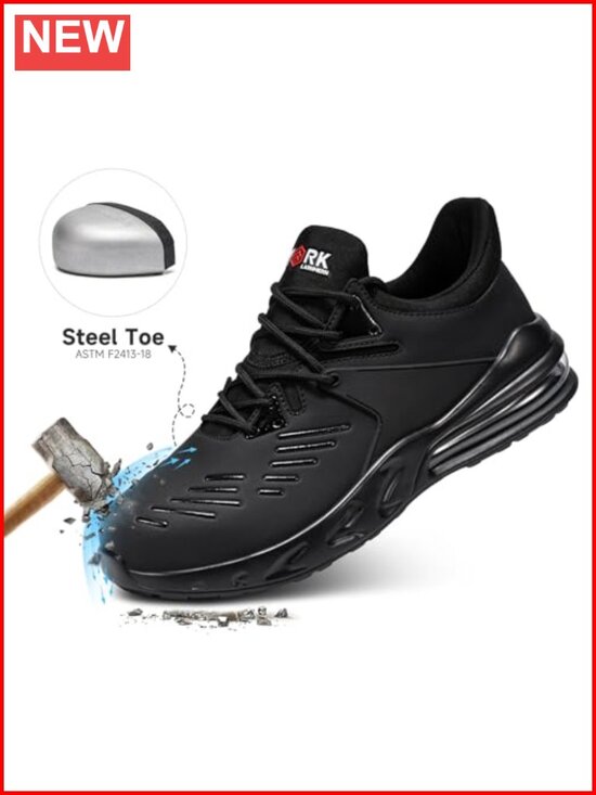 Steel Toe Work Sneakers Waterproof Slip Resistant Lightweight Indestructible